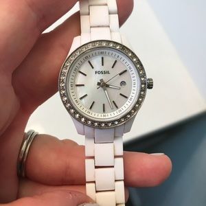White Fossil women’s watch